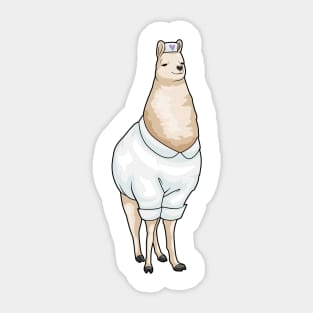 Llama Nurse Heart Sticker